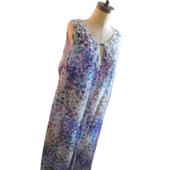 Kate & MAllory Size 1X Lined Artsy Print Plus Size Maxi Dress - Picture 3 of 3